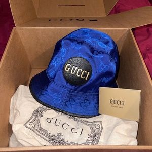 Gucci Off Grid Bucket Hat, XXL, blue